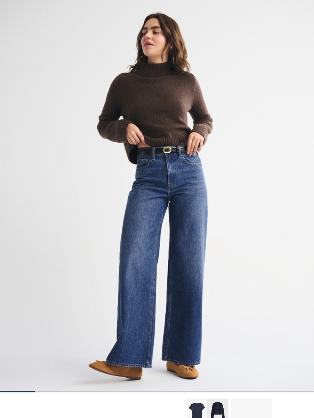 Abercrombie & Fitch Wide-Leg High-Rise Jeans - Blue